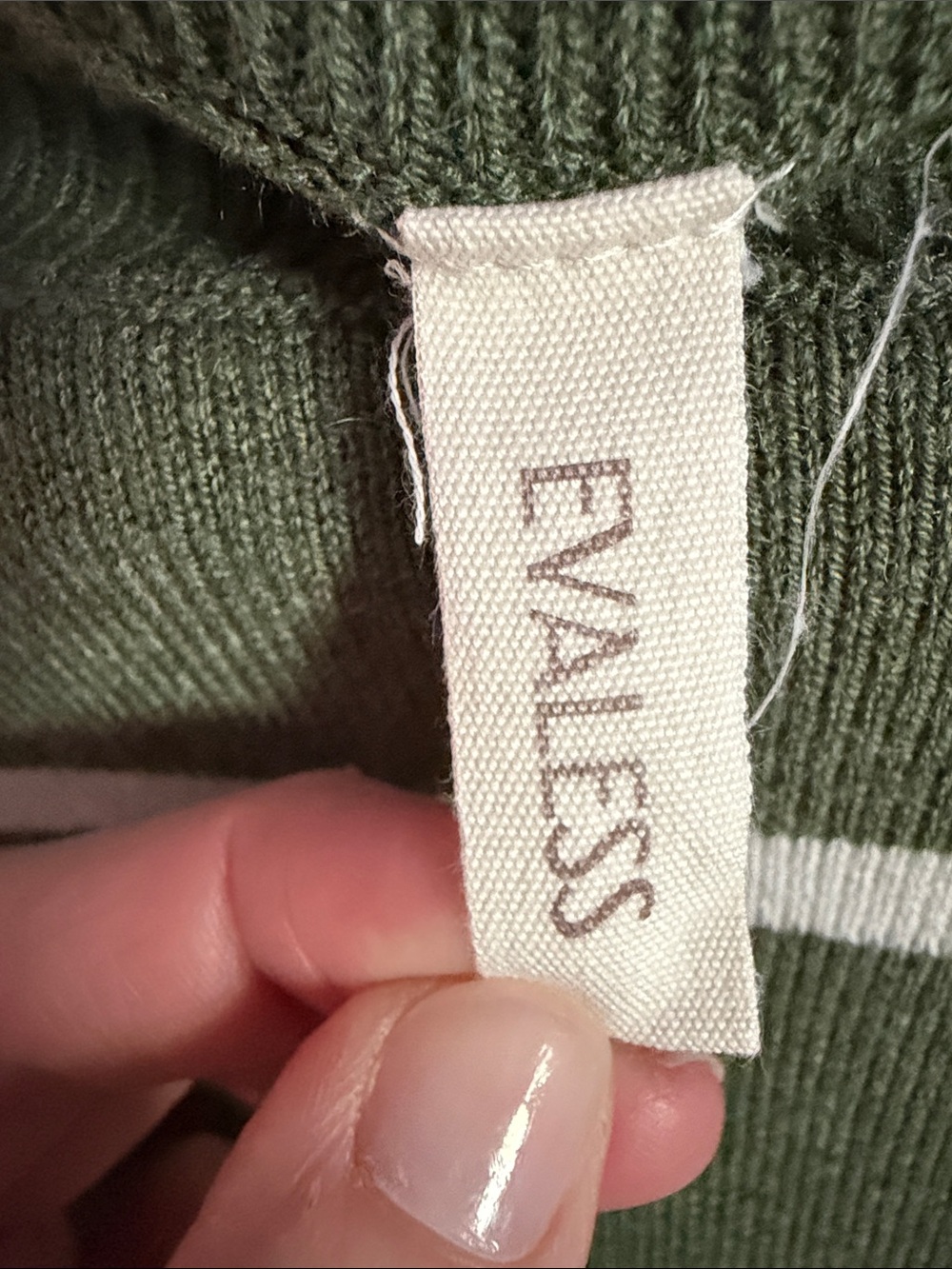 Green Striped Short-Sleeve Knit Sweater - Picture 2 of 5